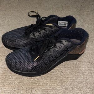 Nike Metcons cross trainers. Black and light pink Athletic Shoes. Light use